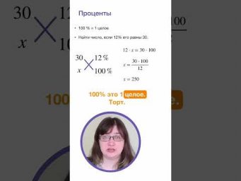 Проценты. Больше 100%. Математика за минуту.  #математика   #лизаоматематике