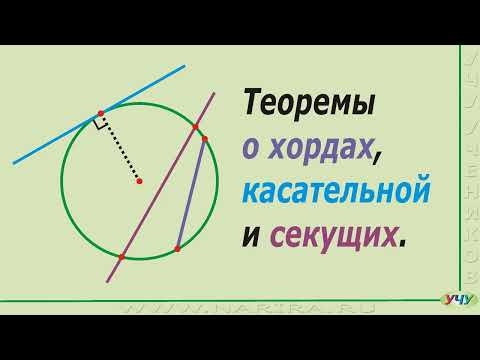 Теоремы о хордах, касательной и секущих. Теоремы о хордах, касательной и секущих.