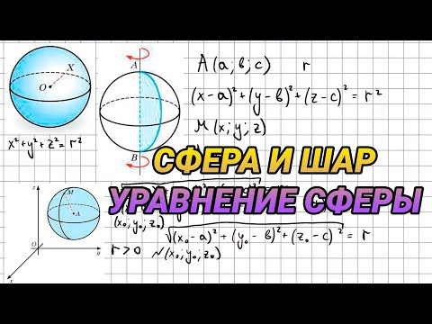 Сфера и шар. уравнение сферы - геометрия 11 класс