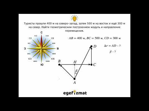 Как геометрически рассчитать перемещение | Кинематика
