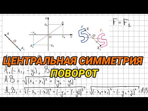Центральная симметрия поворот - 9 класс геометрия