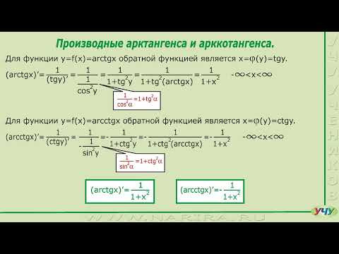 Производные обратных тригонометрических функций.