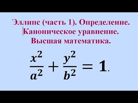 Эллипс (часть 1). Каноническое уравнение. Высшая математика. Эллипс (часть 1). Каноническое уравнение. Высшая математика.