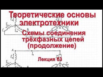 Теоретические основы электротехники 63. Схемы соединения трёхфазных цепей (продолжение)