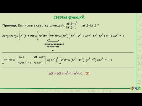 Свертка функций. (Операционное исчисление - урок 10) Свертка функций. (Операционное исчисление - урок 10)