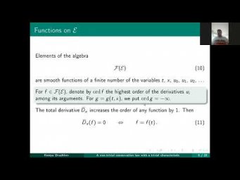 Seminar GDEq. A non-trivial conservation law with a trivial characteristic