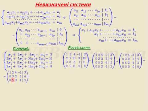 Відеоурок "Невизначені системи рівнянь"