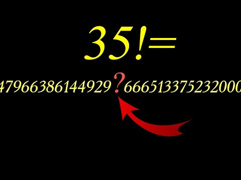Найти пропущенную цифру в числе 35!. Простая задача
