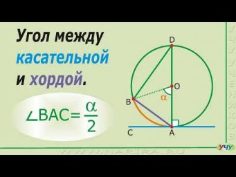 Угол между касательной и хордой.