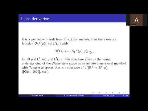 Alexander Weiß. Chen-Strichartz formula for SDE with interaction Alexander Weiß. Chen-Strichartz formula for SDE with interaction