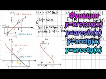 Функции y=arccos x,  y=arcsin x, y=arctg x, y=arcctg x &ndash; алгебра 10 класс