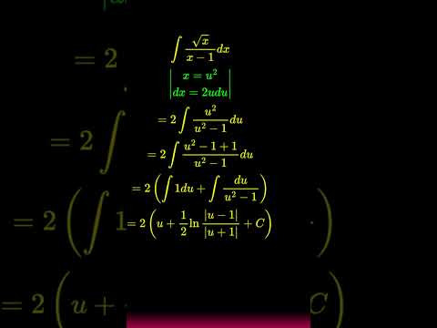 Замена переменной в неопределенном интеграле #calculus #maths #integral