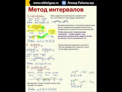 Метод интервалов. Часть 2.