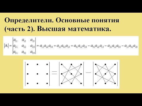 Определители. Основные понятия (часть 2). Высшая математика.