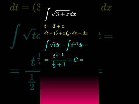 Замена переменной в интегралах  #maths #calculus  #математика #матан