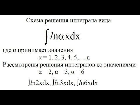 Решенные неопределенные интегралы integral of ∫lnαxdx, ∫ln2xdx, ∫ln3xdx, ∫ln6xdx Высшая математика Решенные неопределенные интегралы integral of ∫lnαxdx, ∫ln2xdx, ∫ln3xdx, ∫ln6xdx Высшая математика