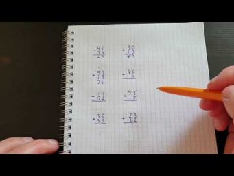 Сумма двухзначных чисел в столбик, часть 11.