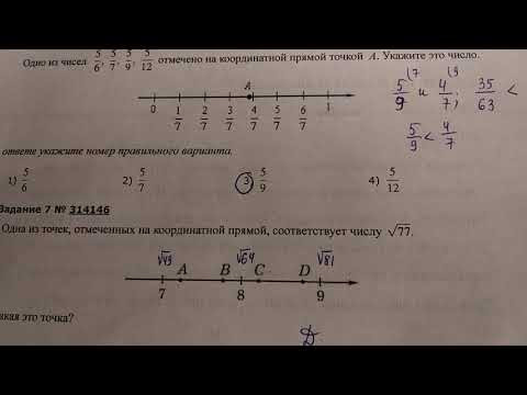 ОГЭ.Математика. Задание 7. Числа на прямой.