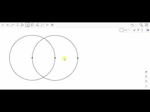Построение середины отрезка только циркулем