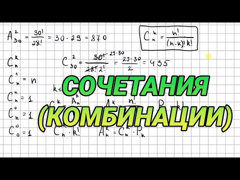 Сочетания (комбинации) - алгебра 11 класс