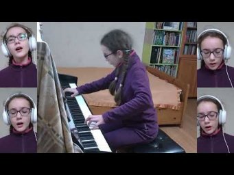 Nadezhda Melikhova (age 10-11) plays and sings Bach, Chopin, Moszkowski and her own composition