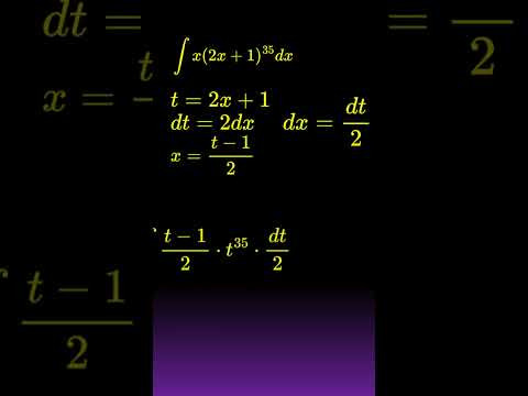 Метод замены переменной в неопределенном интеграле #maths #calculus #integration #егэ #огэ Метод замены переменной в неопределенном интеграле #maths #calculus #integration #егэ #огэ