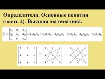 Определители. Основные понятия (часть 2). Высшая математика.