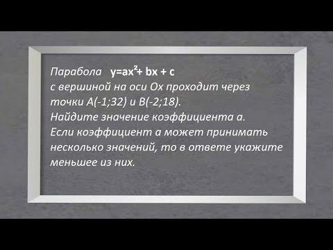 Парабола с вершиной на оси Ох...