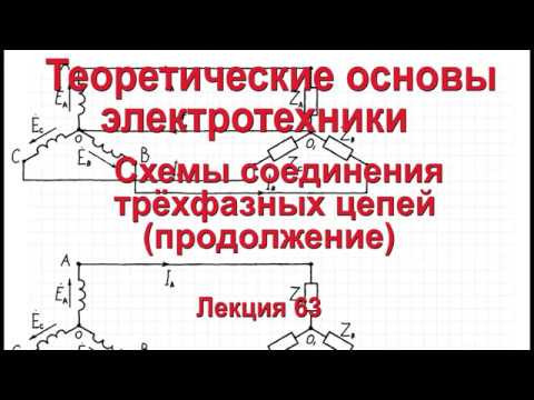 Теоретические основы электротехники 63. Схемы соединения трёхфазных цепей (продолжение)
