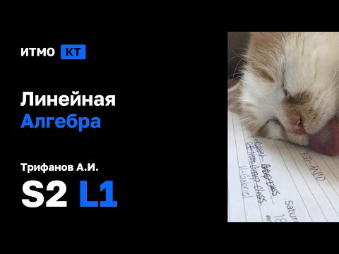 [s2 | 2024] Линейная алгебра, Трифанов А.И, лекция 1