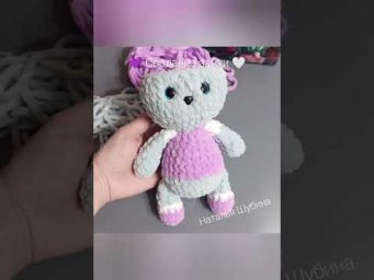 Создание зайки в сиреневом платье