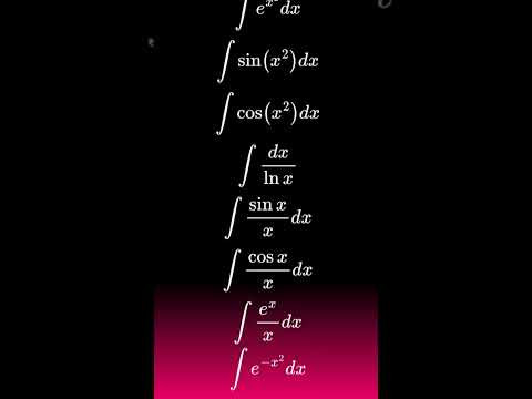 Неберущиеся интегралы #maths #calculus #integration #матан #егэ #огэ Неберущиеся интегралы #maths #calculus #integration #матан #егэ #огэ